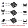 Ethernet Splitter 1 To 2 High Speed 1000Mbps Ethernet Splitter 2 Devices Simultaneous Networking RJ45 Splitter Adapter