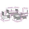 Garden Sofa Set with Cushions 6 pcs Grey and Dark Grey Poly Rattan