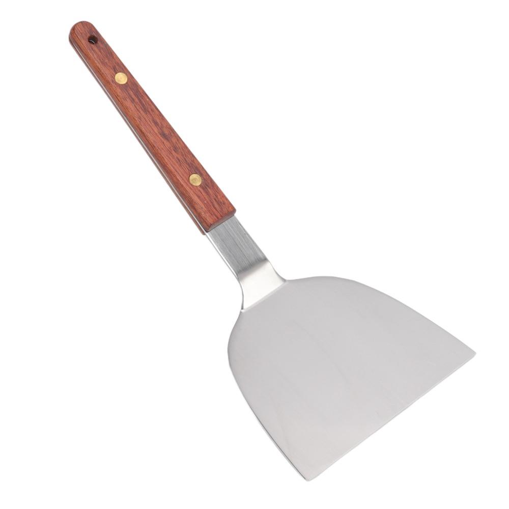 Wide Blade Barbecue Spatula Stainless Steel Teppanyaki Spatula Flipper Pancake Turner  Kitchen