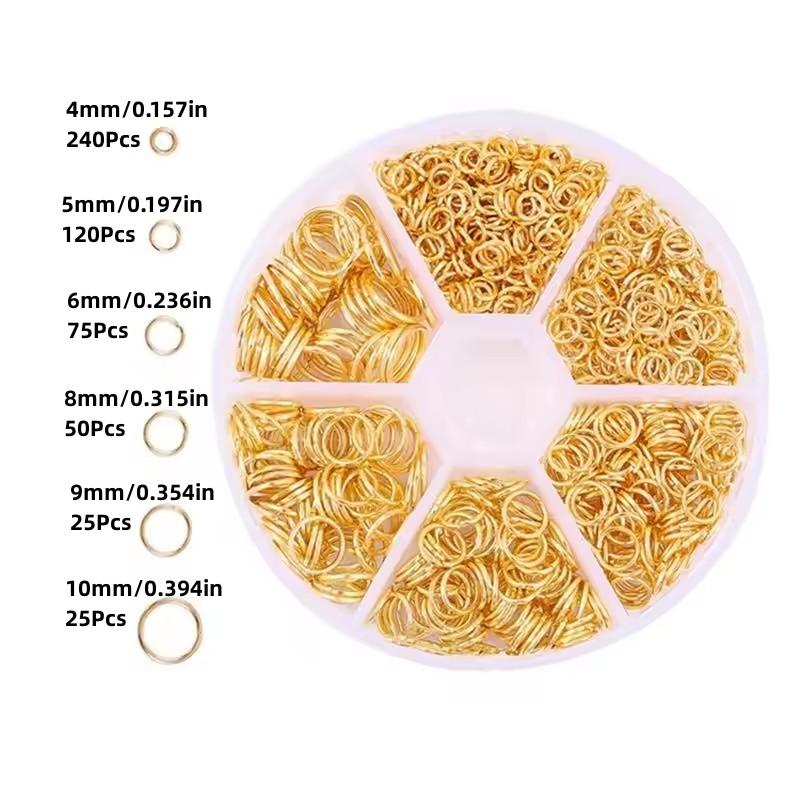 535Pcs/Set Open Jump Ring 4/5/6/8/9/10mm Split Rings Connector For Jewelry Bracelet Necklaces Diy Accessories