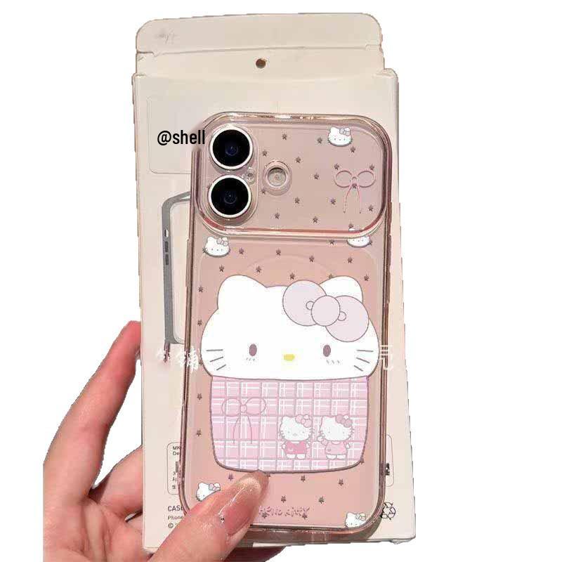 Звездный чехол Hello Kitty для iPhone 17 Pro Max/16 Pro/15/14/13 - Магнитный, Матовый, Мягкий