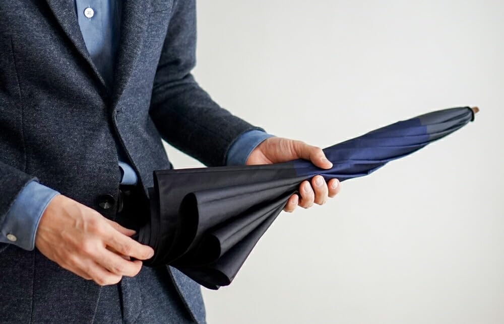 Складной зонт для складного Косю Сделано в Токио Зонт Специальность Роскошь Комия Три Мужчины, Прочный, Стекловолокно, Двухсложенный, Двухсложенный, Зонт,