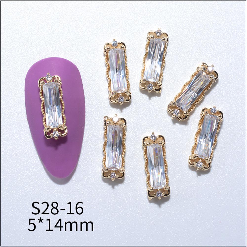 Manicure Accessories Butterfly Flower Metal Nail Jewelry Nail Zircon Nail Rhinestones Pendant Chain