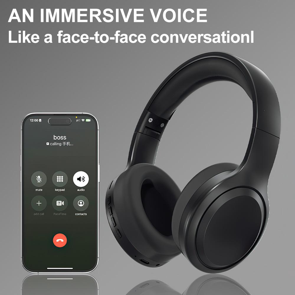 Беспроводные Bluetooth-наушники с шумоподавлением, стереозвуком и функцией HIFI, складные полноразмерные наушники с микрофоном для iPhone, Huawei, XiaoMi