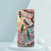 Прозрачный чехол для телефона Samsung Galaxy A16 A14 A12 A22 A24 A42 A02 A06 A20 A30 A40 Мягкий ТПУ чехол Цветочный Цветочный Узор Птица