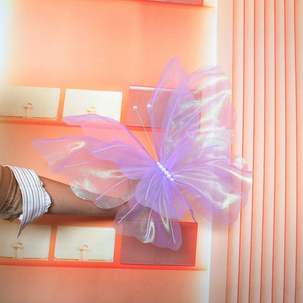 Наружная искусственная бабочка Гигантская марля 3D шелковая пряжа Бабочка 2024 Поддельная бабочка