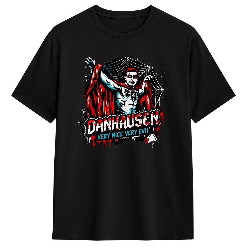 Mens Very Nick Very Evil Danhausen Wrestling T Shirts 100 Cotton Tops Fashion Short Sleeve Crew Neck Tee Shirt Summer TShirt