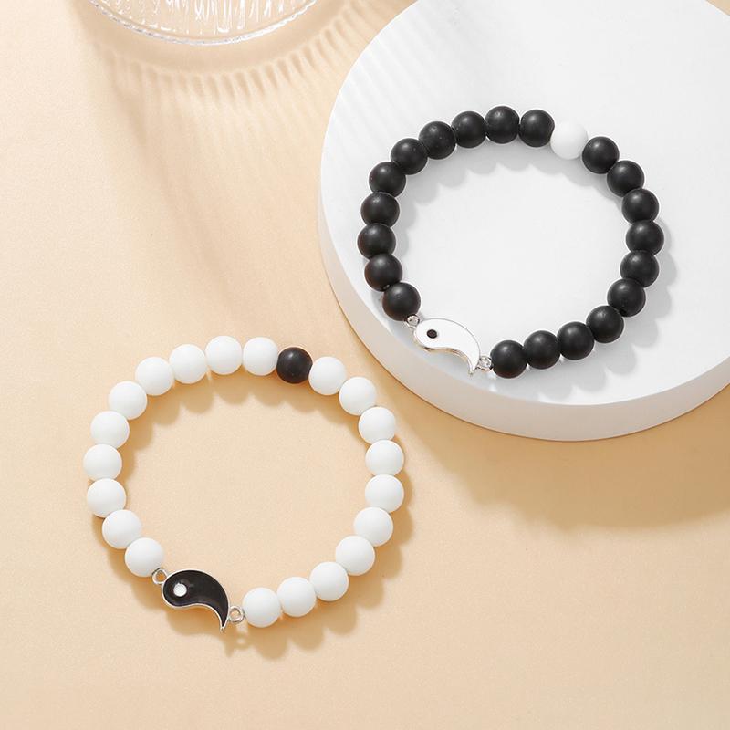 Европейские и американские черно-белые парные браслеты тай-чи