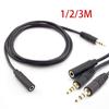 3.5mm 3 4 Pole Audio Male To Female Male AUX Jack Extension Stereo Cable Headphone Car Earphone Speaker Audio Cord