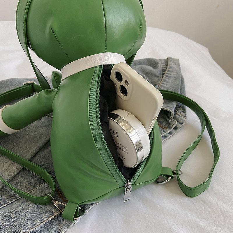 Мультяшная кукла из кожи + сумка через плечо Новая интернет-знаменитость с большим ртом лягушка кукла рюкзак модная сумка через плечо
