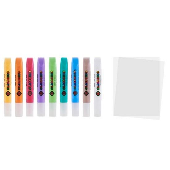 Amos 10.5ml X 10 Types of Glass Deco Set, Mixed Colors, 1 Set, a Popular Character In Korea