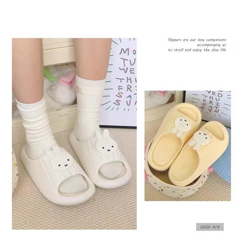Кролик Миффи и Комната Для Дома и Улицы и для Девочек и Милые и Стильные Персонажи Тапочки, Сандалии, Детская Обувь для Малышей, Тапочки, Тихие,