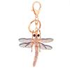 Брелок со стразами «Стрекоза»: Металлический кулон на сумку, аксессуар для женщин