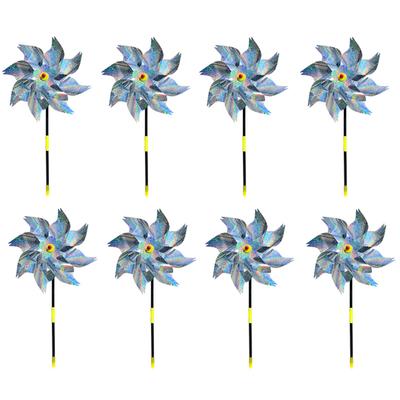 8 шт. отпугиватель птиц вертушка светоотражающий садовый цветок растение отпугиватель птиц ветряная мельница сад