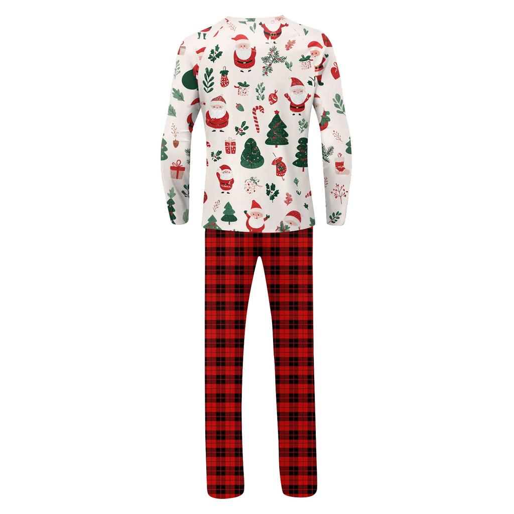 Комплект из топа и брюк с рождественскими принтами для всей семьи Одинаковые комплекты для всей семьи