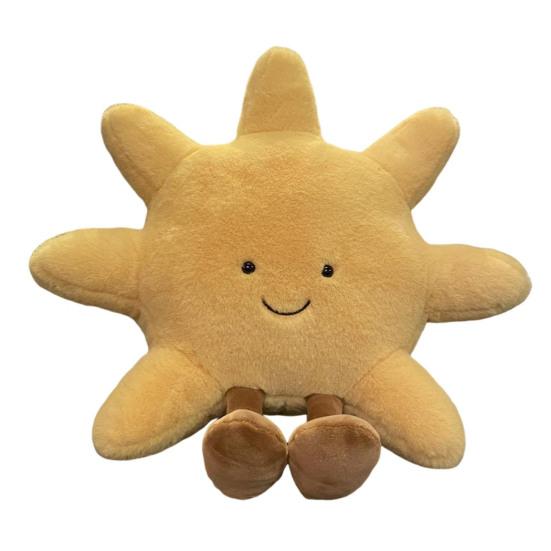 Yousheng Moon Sun Pillow Cartoon Style Elastic Fully Filling Plush Stuff Toy Sofa Bed Couch Decoration Companion Office Nap Pillow Car Seat Pillow