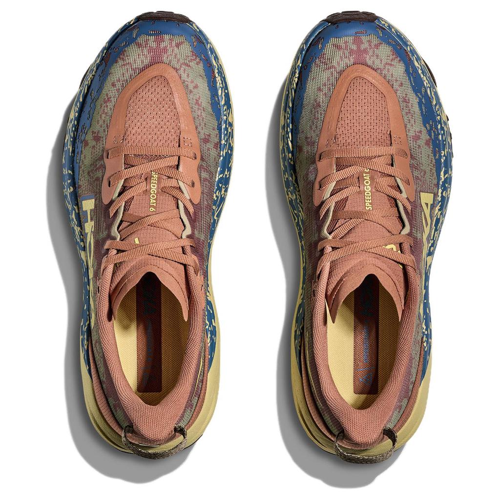 HOKA One One Speedgoat 6 Удобная Универсальная Амортизация Дышащая Поддержка Низкий Верх Кроссовки для Трейлраннинга Мужские Кроссовки Коричневые 1147791-MPLC