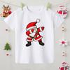 Счастливого Рождества Футболка с принтом лося Детская Рождественская футболка Детская одежда Топы Мальчик Девочка Наряд для рождественской вечеринки Детские праздничные подарки