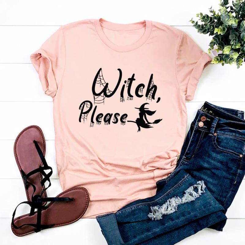 Halloween Thanksgiving Hexenbiest Print ShortSleeved TShirt Aesthetic Graphic Harajuku Top for Women