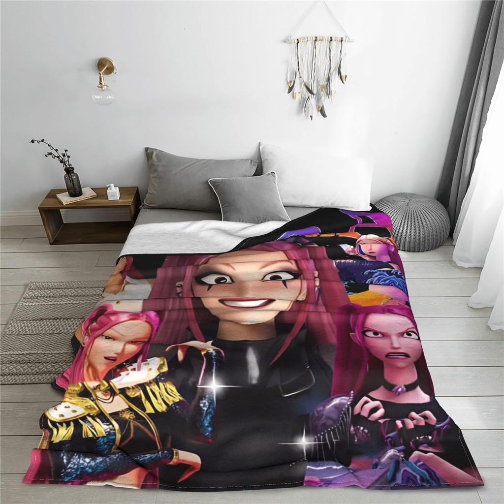Mira Kpop Охотники на демонов Фланелевое одеяло Зима Мягкое одеяло для детей Уличное Пушистое покрывало Покрывало для дивана