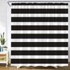 Black and White Striped Shower Curtains Modern Minimalist Geometric Lines Polyester Fabric Bathroom Decor Cloth Bath Curtain Set