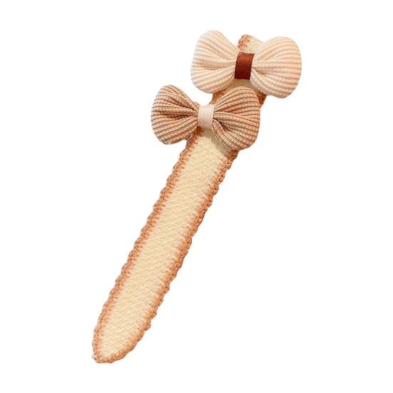 Повязка на голову для девочек с цветочным бантом, декор, безопасная лента-застежка, детская повязка для волос, головные уборы, аксессуары для волос, подарок на день рождения