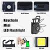 Powerful Work Light Corkscrew 400LM USB Rechargeable Work Light Mini Keychain 4 Lighting Modes Multi-fuction for Outdoor Camping