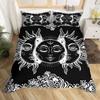 Mandala Three-Piece Digital Printing Bedding Set Exotic Black And White Bed Cover