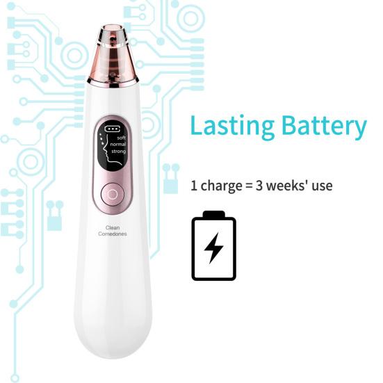 Yousheng Blackhead Remover Strong Suction Power LCD Screen Three Modes Pore Cleaner Rechargeable Electric Acne Comedone Whitehead Extractor Tool