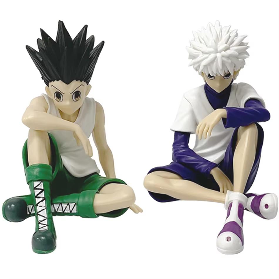 Аниме Pg Hunter×hunter Гон Фрикс Киллуа Золдик Статуэтка Сидящая Фигурка ПВХ Модель Коллекция Настольное Украшение для Автомобиля Игрушка для Взрослых