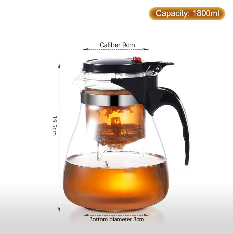 Thick Durable Heat Resistant Glass Teapot Tea Infuser Filter Teawear Scented Tea Container Tea Strainer Teapot Homeware