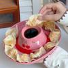 Creative Cowboy Hat Ceramic Tray with Divided Dumpling Plate Breakfast Dish  Party Gifts
