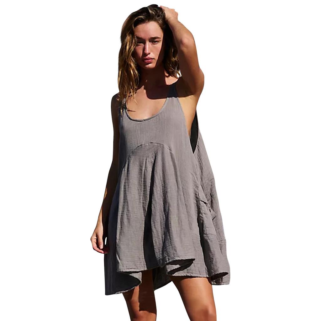 Женское летнее повседневное богемное платье с цветочным принтом в стиле бохо и пляжное платье