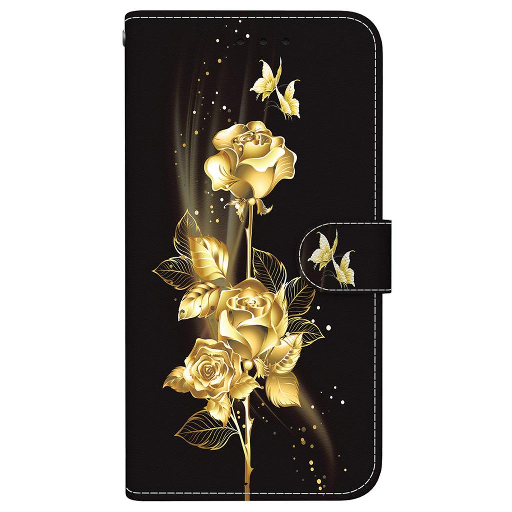 Чехол-кошелек для телефона Samsung Galaxy S24 FE из ТПУ+ПУ кожи, чехол-подставка для телефона с печатью рисунка