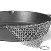 Stainless Steel Cast Iron Cleaner Scrubber Brush Reusable Pot Net Steel Ball For All Types Skillet Griddles Cast Iron Pans Grill