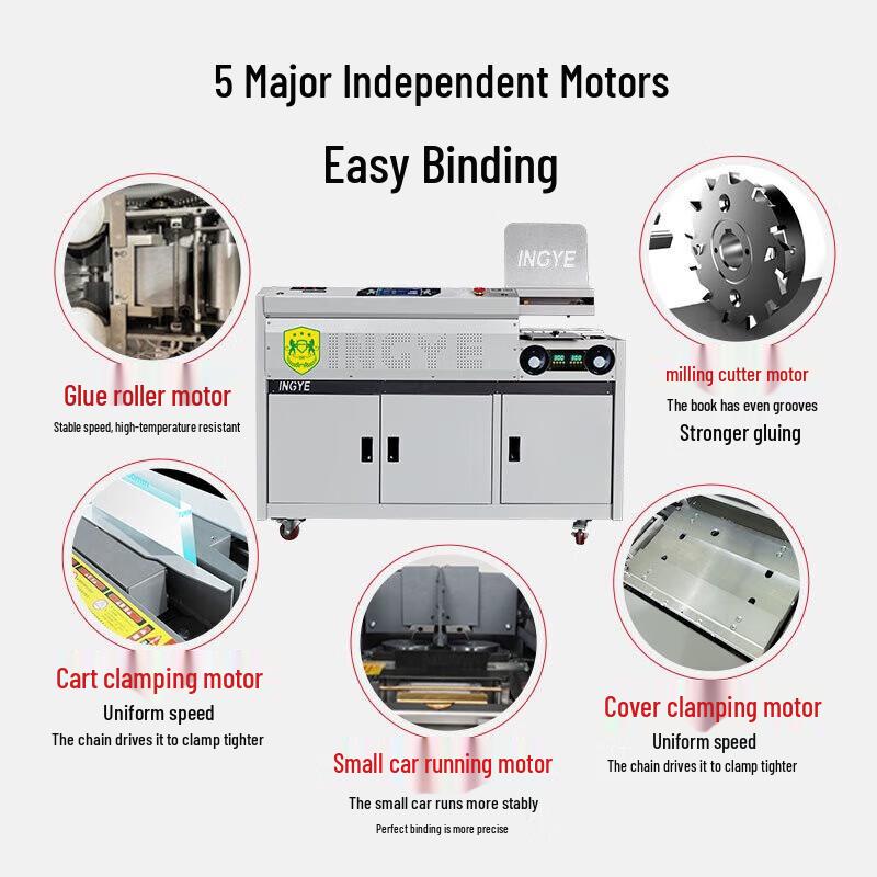 INGYE E65A3ZS A3 Automatic Perfect Binding Machine & S606DQ Paper Cutter CN plug (adapter included)