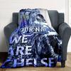 Chelsea Fc Football Player Personalized Name Blanket Lightweight Customizable Blanket Comfortable Suitable for Chair Living Room Picnics Office