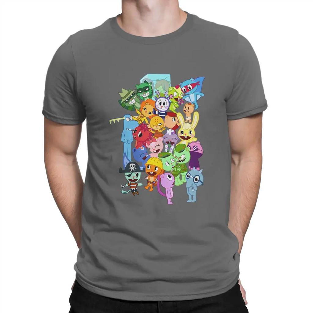 Футболка с изображением персонажей Happy Tree Friends Мужская Футболка со всеми персонажами Уникальная футболка Хуараку Свитшоты Новый тренд