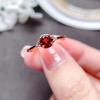Imitation Red Gemstone, Garnet Women'S Ring Plated With S925 Silver, Opening Design Simple Style And Fashion, Women