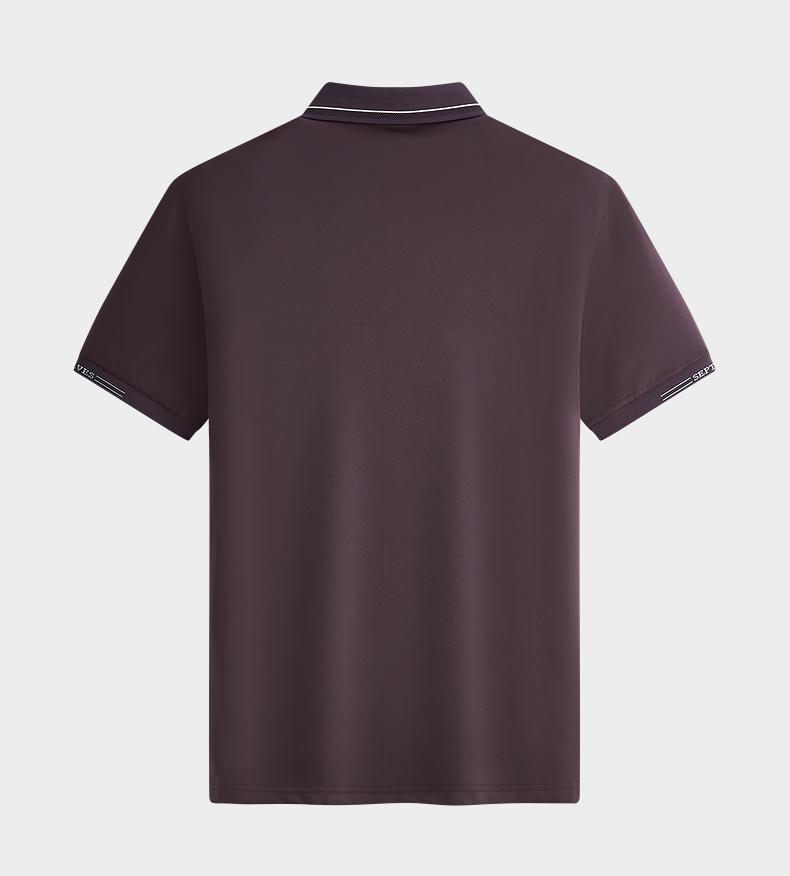 Classic Collar Design: Seven Wolves Men's Mulberry Silk Brocade Ammonia Short Sleeve Polo