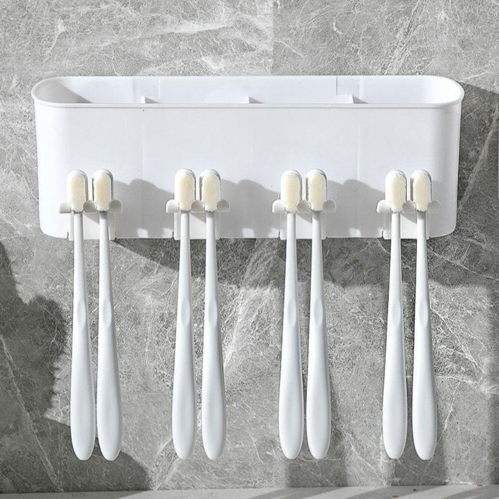 Wall Mount Mouthwash Cup Family Set Waterproof Toothbrush Holder Creative Mouthwash Cup Holder