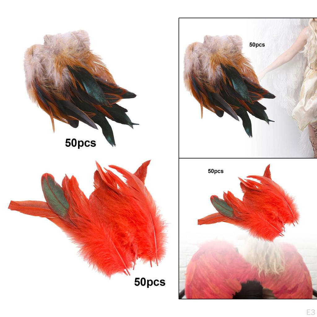 50 шт. перья для поделок цвета аксессуары для рукоделия декоративные свадебные