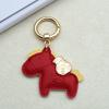 Horse Keychain Imitation Leather Cartoon Design Year of Horse Key Chain Bags Phones Cars Versatile Accessories
