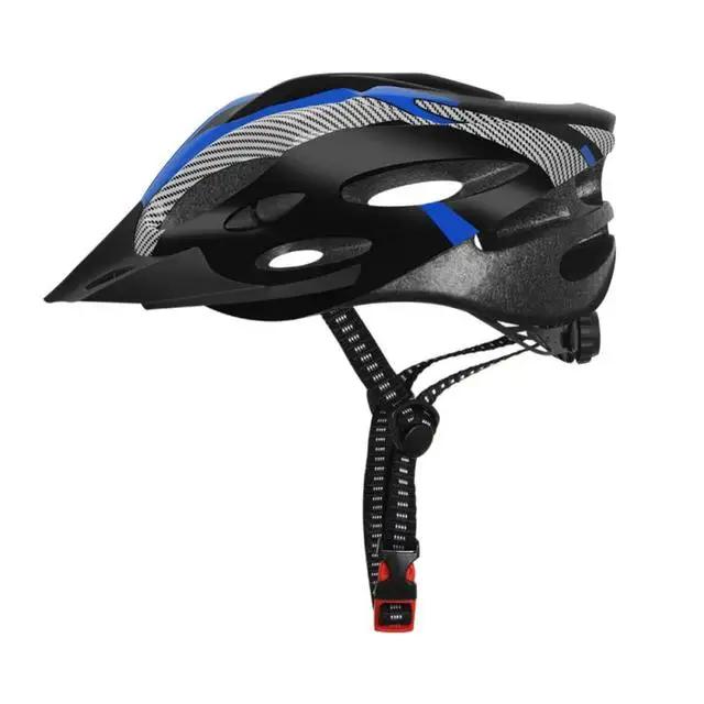 Carbon Fiber Texture Helmet Adult MTB Mountain Bike Cycling Equipment Safety Bicycle Motorcycle Hat Caps Female Male EPS Foam