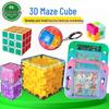 3D Лабиринт Шар Головоломка Куб: Детская развивающая шестигранная игрушка