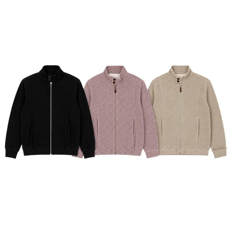 Unisex Oversized Stand Collar Harrington Jacket Loose Fit Streetwear Outerwear