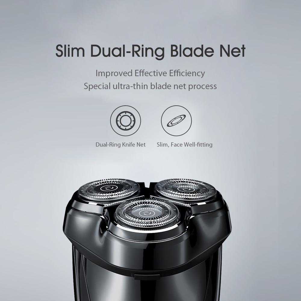 Enchen BlackStone 3 электробритва 3D тройные плавающие лезвия, бритвенные головки, мужской триммер для бороды, USB перезаряжаемая машина