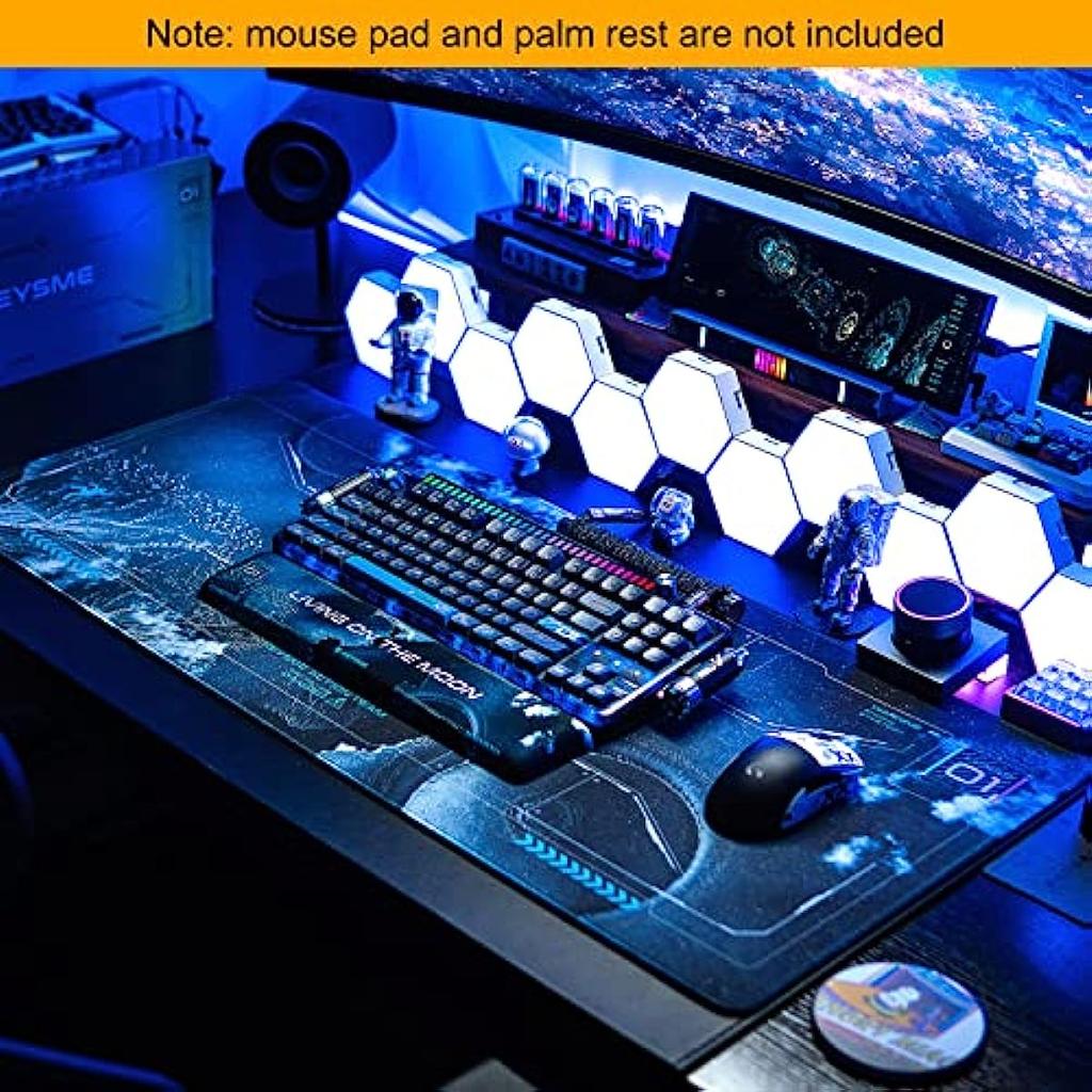 Полностью настраиваемая 87% раскладка механической клавиатуры Инновационное крепление с прокладкой | 5-сторонние колпачки для клавиш из ПБТ с красителем | Горячая замена | Быстроразъемный дизайн - черный