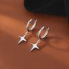 "925 Sterling Silver Star Ear Clips: 2023 High-End Niche Design, Light Luxury Hot-Selling Earrings for Women"