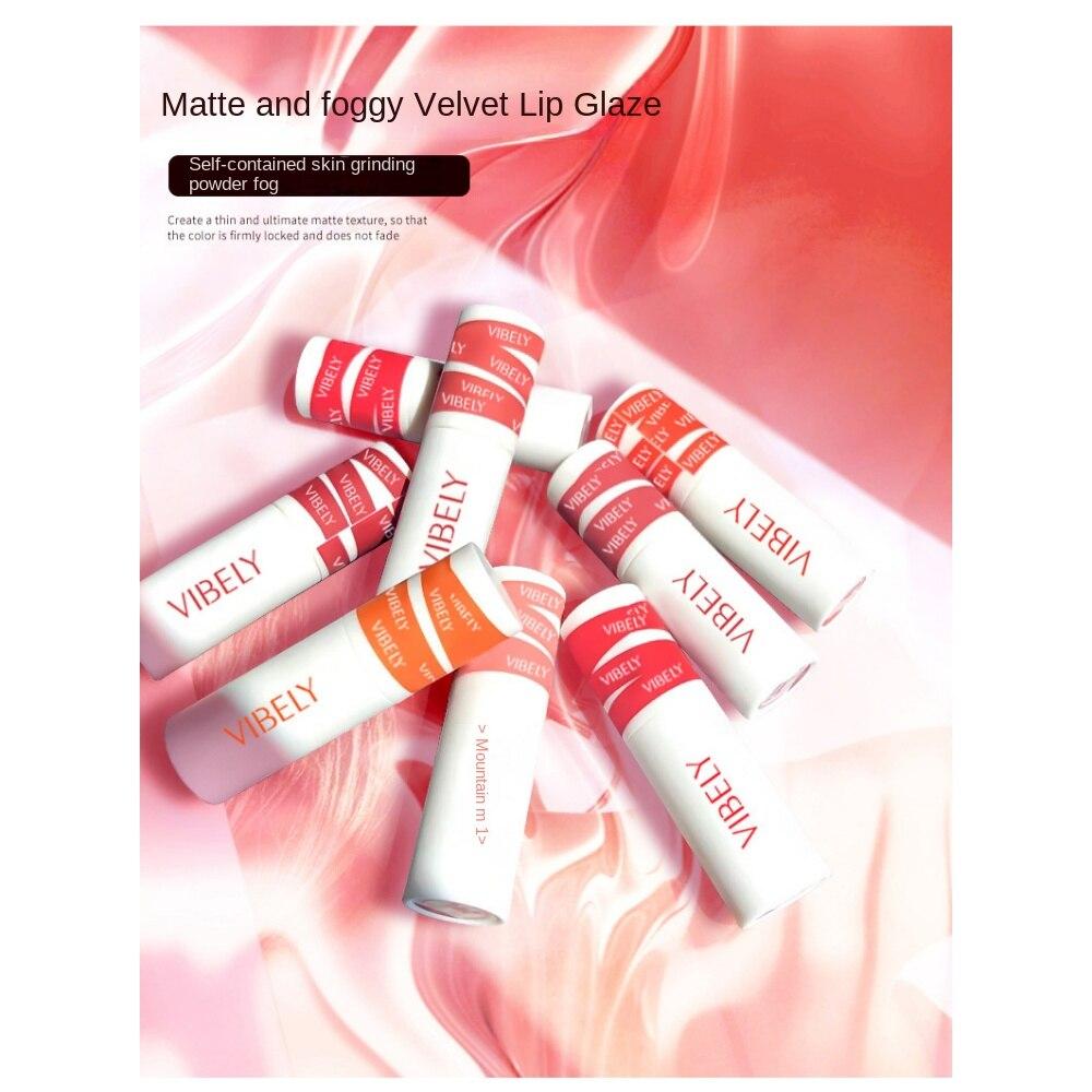 VIBELY Matte & Mist Velvet Lip Glaze Air Mist Waterproof Long Lasting White Lipstick